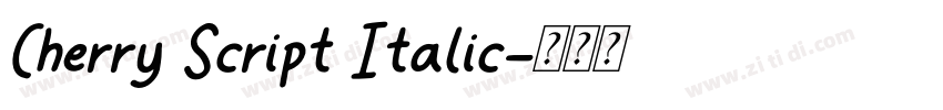 Cherry Script Italic字体转换